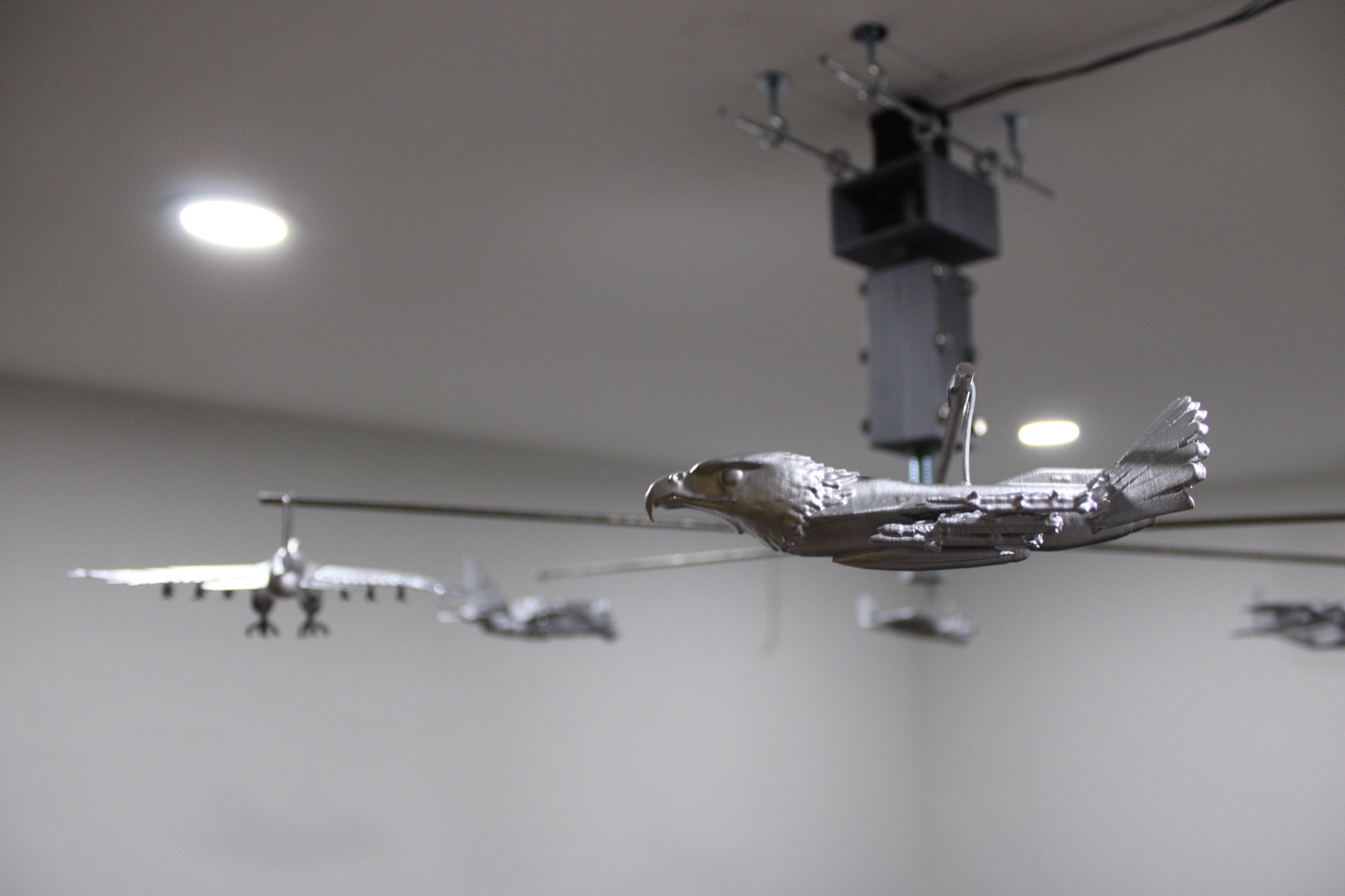 Mobilized, 2026 — detail view of a Hercules transport/rhinoceros hybrid form